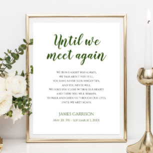 Poster Célébration de la vie jusqu'à ce que nous nous ret