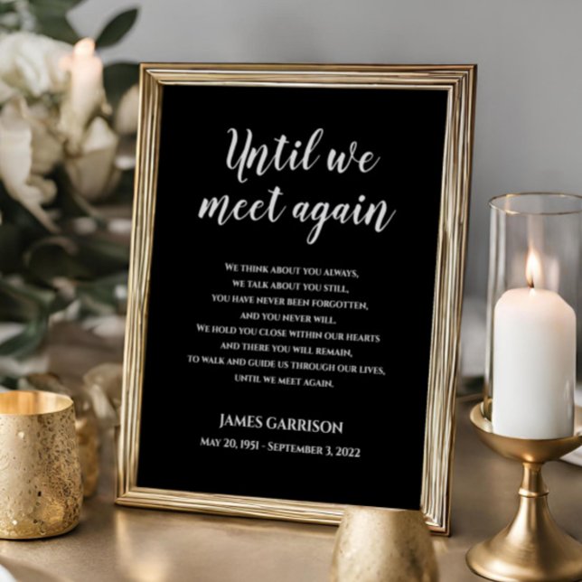 Poster Célébration de la vie jusqu'à ce que nous nous ret (Créateur téléchargé)