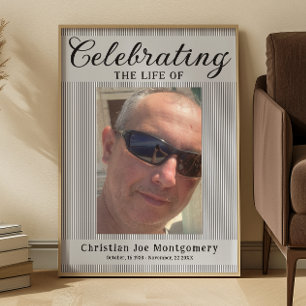 Poster Célébration de la vie Photo Funérailles