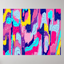 Poster Célébration de l'art Abstrait couleur