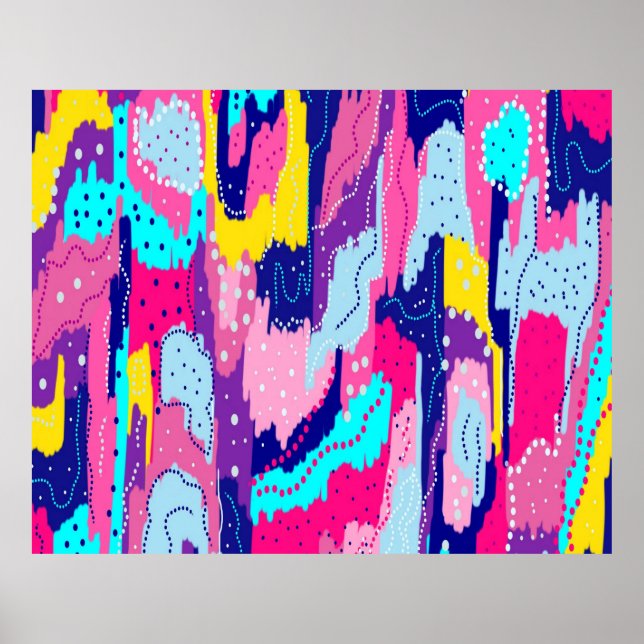 Poster Célébration de l'art Abstrait couleur (Devant)