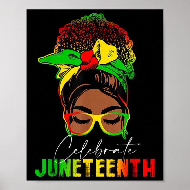 Poster Célébration du 18 juin 1865 African American Messy (Devant)