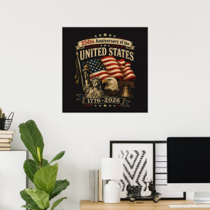 Poster Célébration du 250e anniversaire des États-Unis