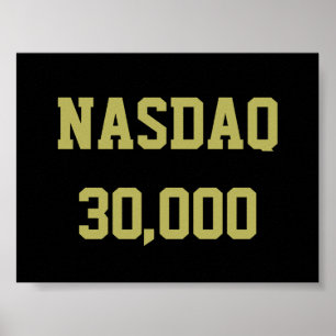 Poster Célébration du NASDAQ 30000 en Bourse