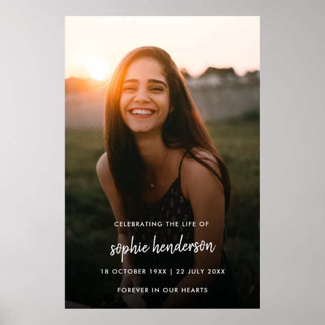 Poster Célébration funéraire moderne de la vie Photo comm (Devant)