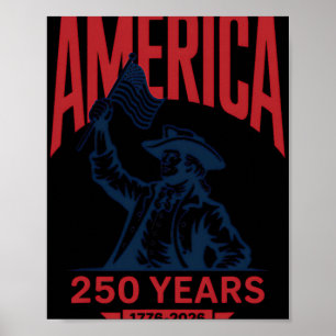 Poster Célébration patriotique America 250 ans 1776 2026