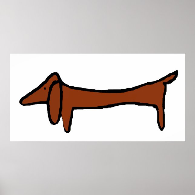 Poster Célèbre Dachshund (Devant)
