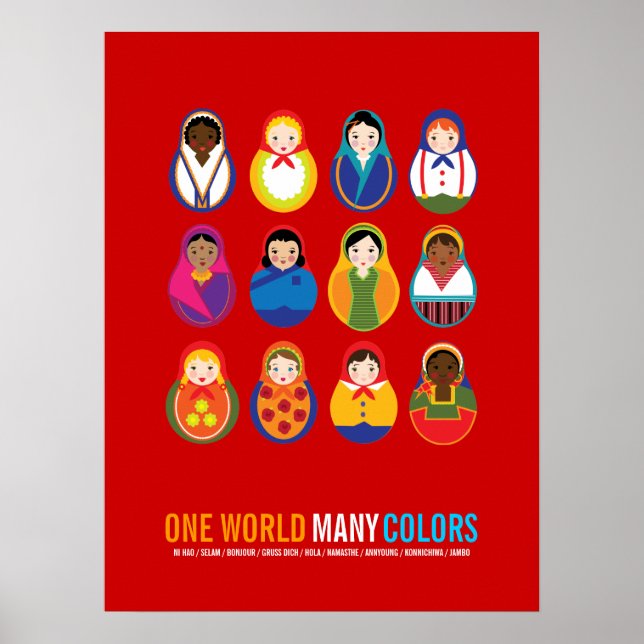 Poster Célébrer la culture et la diversité Un monde plusi (Devant)