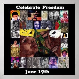 POSTER CÉLÉBRER LA LIBERTÉ 19 JUIN