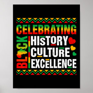 Poster Célébrer le Mois de l'histoire des Noirs Afro Homm