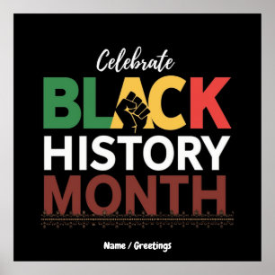 Poster Célébrer le Mois de l'histoire des Noirs honorer l