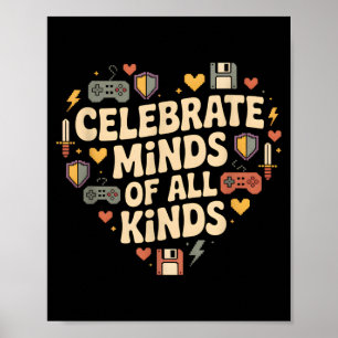 Poster Célébrer les esprits de toutes sortes Autisme Incl