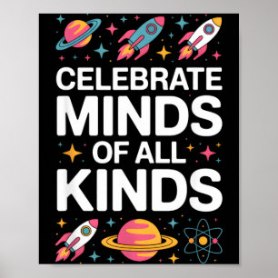 Poster Célébrer les esprits de toutes sortes Autisme Incl
