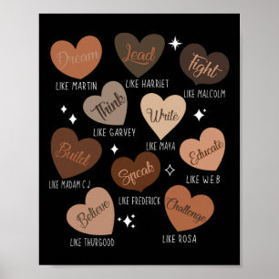 Poster Célébrer l'histoire des Noirs avec Hea, leader ins