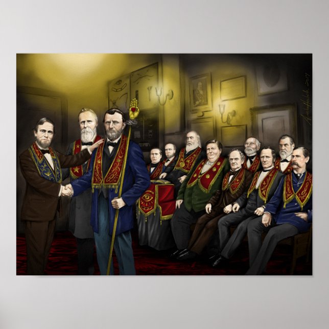 Poster Célèbres boursiers américains du milieu du 18ème s (Devant)