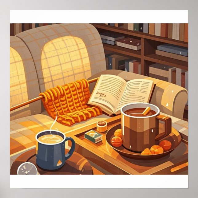 Poster Célébrez des nuits douillettes tricoté couverture  (Devant)