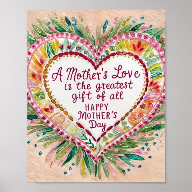 Poster Célébrez l'amour de maman : l'art floral du mur po (Devant)