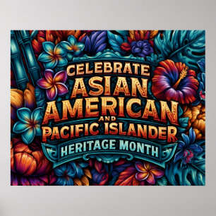 Poster Célébrez le Mois du patrimoine AAPI Feuillage trop