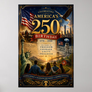Poster Célébrons les 250 ans de l'Amérique !