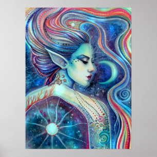 Poster Celesta Imaginaire Art Celestial Fée céleste