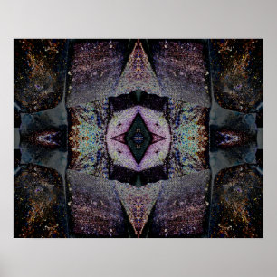 Poster CELESTIAL 2 Méditation Abstraite psychédélique Art