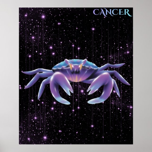 Poster Celestial Cancer – Astrology Art (Devant)