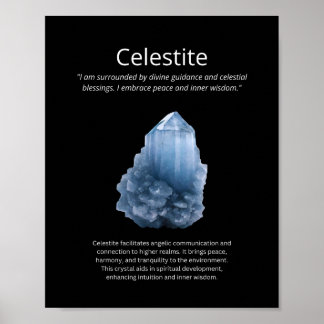 Poster Celestite Crystal Stone Signifie