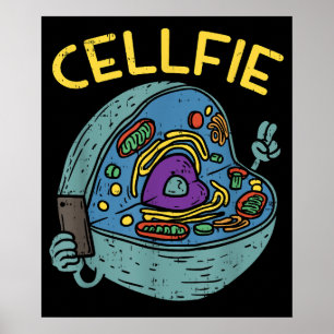 Poster Cellule Fie Funny Professeur de biologie scientifi