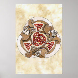 Poster Celtic Ferret Triskel