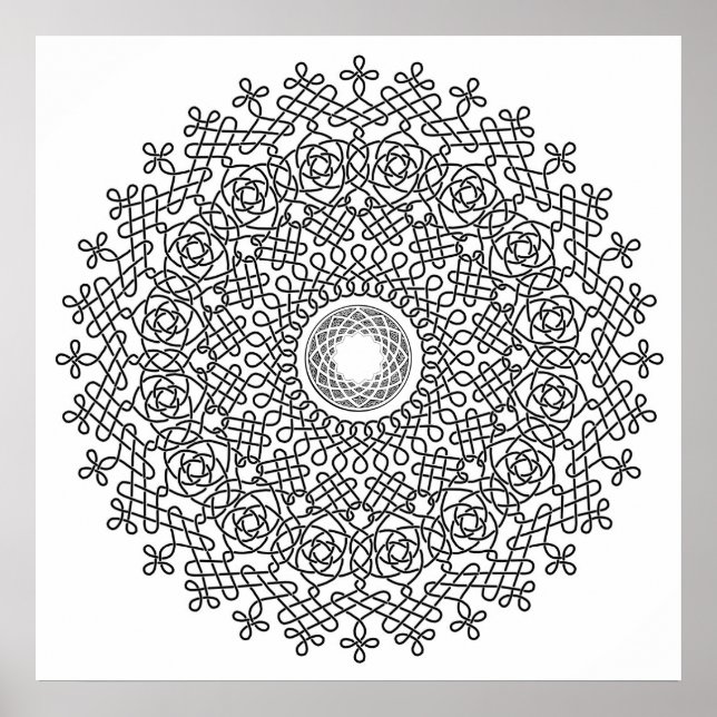 Poster Celtic Knot Mandala 1 (Devant)
