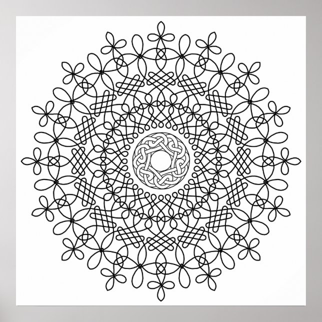 Poster Celtic Knot Mandala 2 (Devant)
