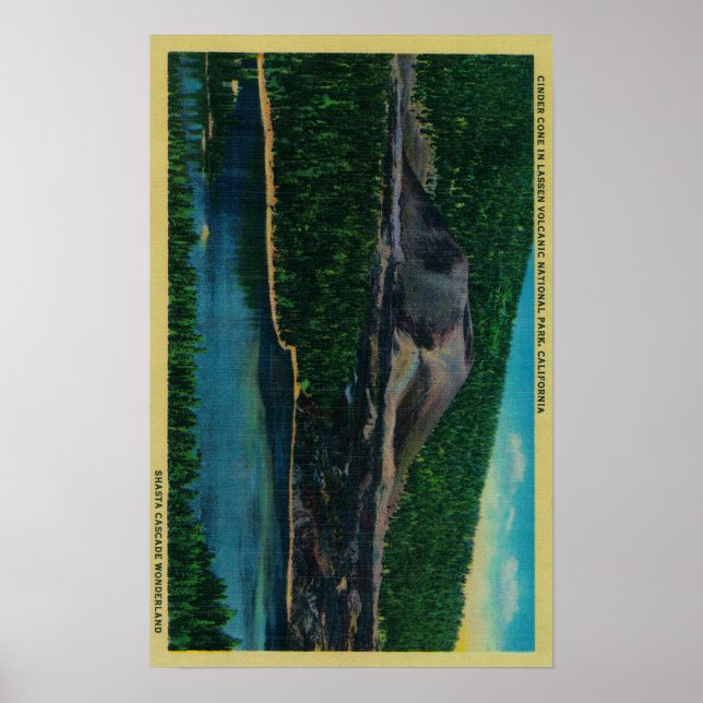 Poster Cendres du cône dans le Parc national volcanique d (Devant)