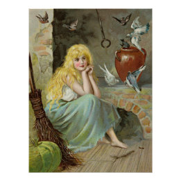 Poster Cendrillon au coin du feu CC1170 Jenny Nyström