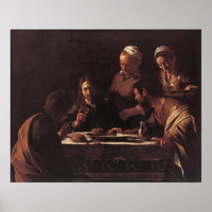 Poster Cène Caravaggio À Emmaüs