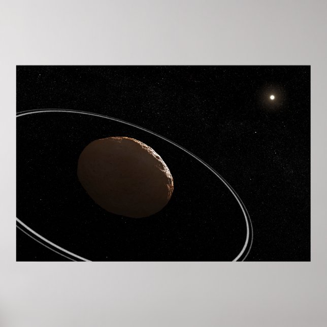 Poster Centaur 1099 Chariklo Et Ses Anneaux. (Devant)