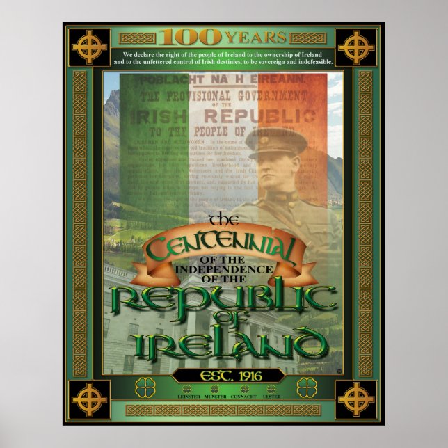Poster Centenaire de la République d'Irlande. (Devant)