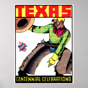 Poster Centenaire du Texas 1936