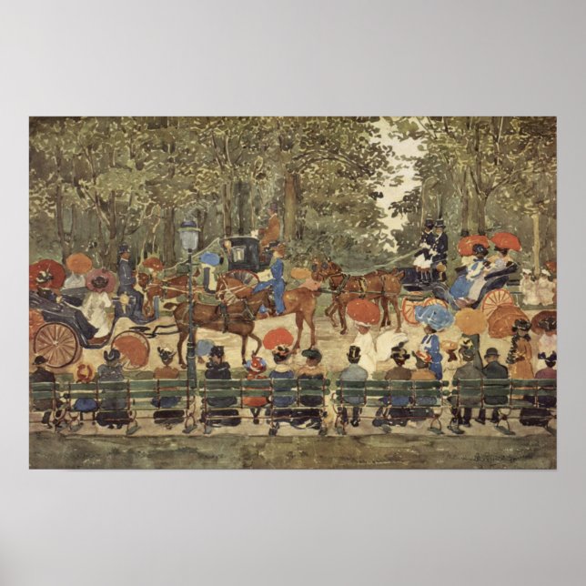 Poster Central Park, New York, 1901 (Devant)