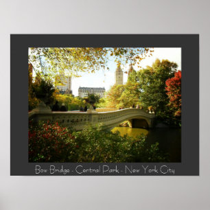 Poster Central Park - pont d'arc - New York City