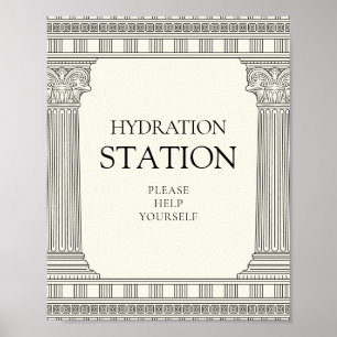Poster Centrale d'hydratation Toga Party pour le coin eau