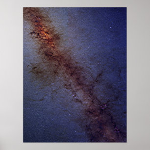 Poster Centre galactique de galaxie de manière laiteuse -