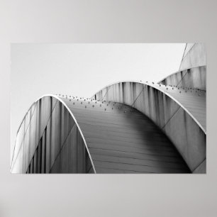 Poster Centre Kauffman Courbes noires et blanches Kansas