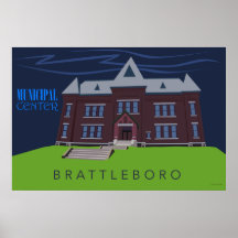 Centre municipal de Brattleboro | Retro Travel Pos
