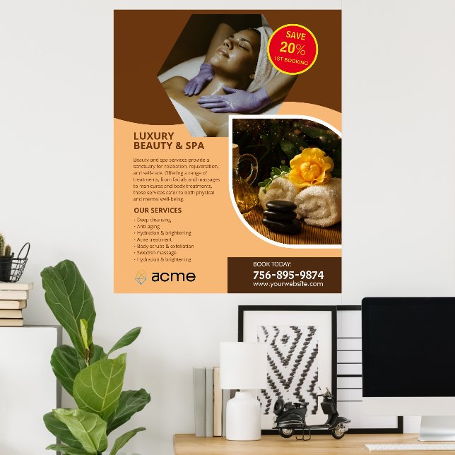 Poster Centre spa personnalisé (Bureau à domicile)