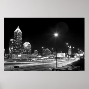 Poster Centre-ville Atlanta BW