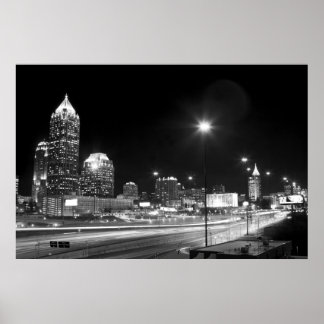 Poster Centre-ville Atlanta BW