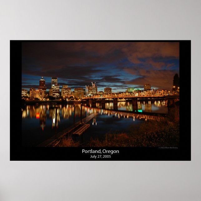 Poster Centre-ville de Portland, Oregon (Devant)