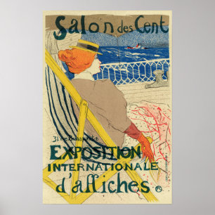 Poster Cents de DES de salon par Toulouse Lautrec, art