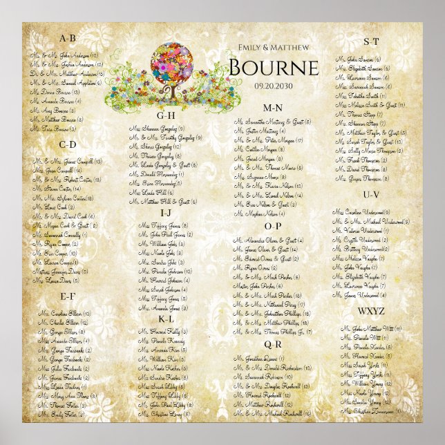 Poster Cercle de Forêt Magique de l'Amour Mariage d'arbre (Devant)