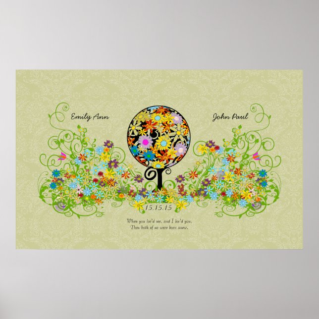 Poster Cercle de Forêt Magique de l'Amour Mariage d'arbre (Devant)